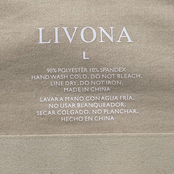 Livona Intimate Sports Bra size Large Removable Pads Seamless Fleshtone - Picture 7 of 7